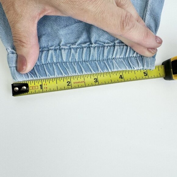 Light Denim Youth Girl Size 12 With Elastic Waist And Ankles - Picture 5 of 11